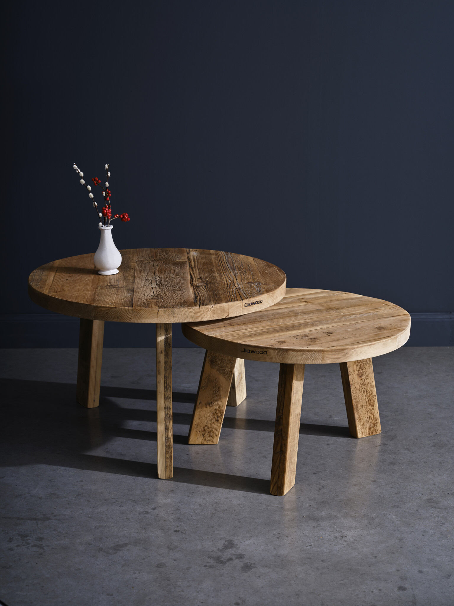 Houten salontafel - set van 2 tafels - op maat en naar wens - Oldwood ...