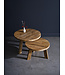 Round coffee table set wood