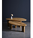 Kiezelvormige salontafel set  - duurzaam gebruikt hout