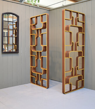 Industrieel meubel Room divider - Kamerscherm hout -  Ludvik Volák