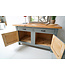 Vintage werkbank / dressoir van hout