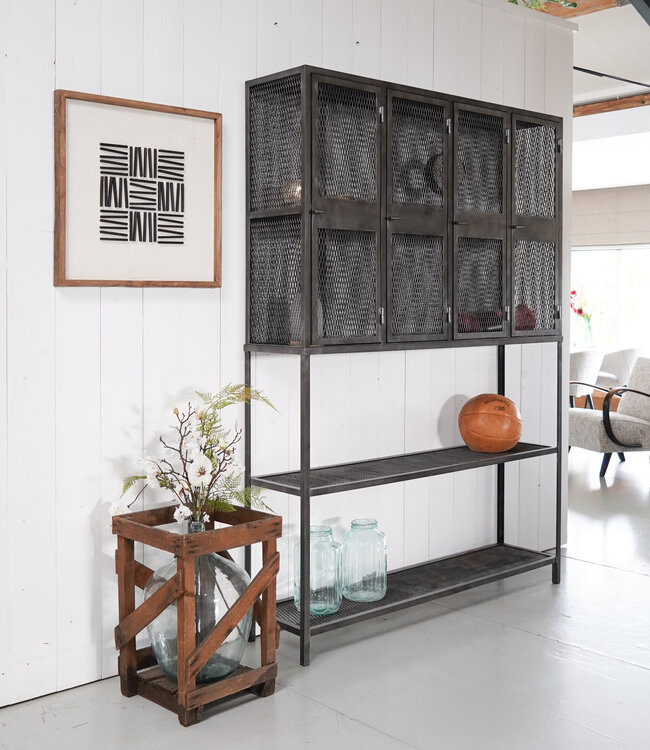 Industrieller Gitterschrank