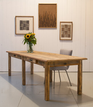 Oldwood Klassischer Ateliers-Tisch mit Schublade