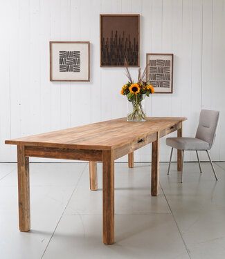 Oldwood Standaard ateliers tafel  met lade