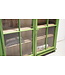 Vintage wooden green display cabinet