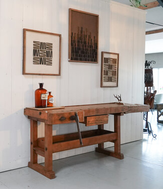 werkbank Vintage houten werkbank