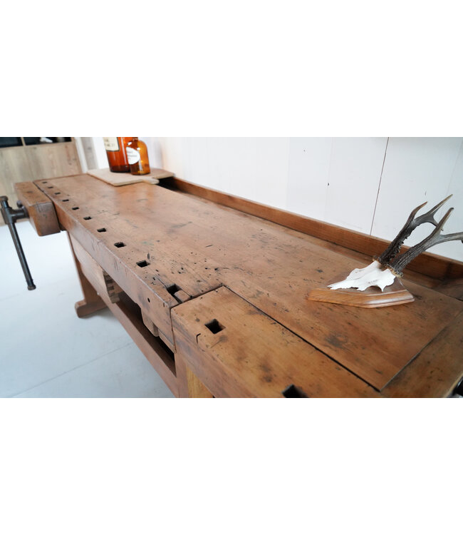 Vintage houten werkbank