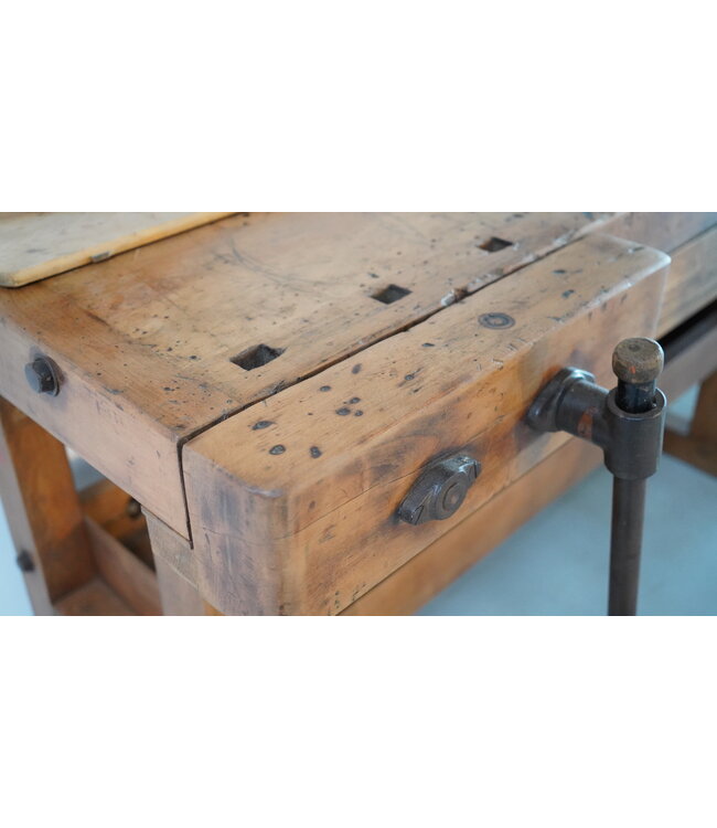 Vintage houten werkbank