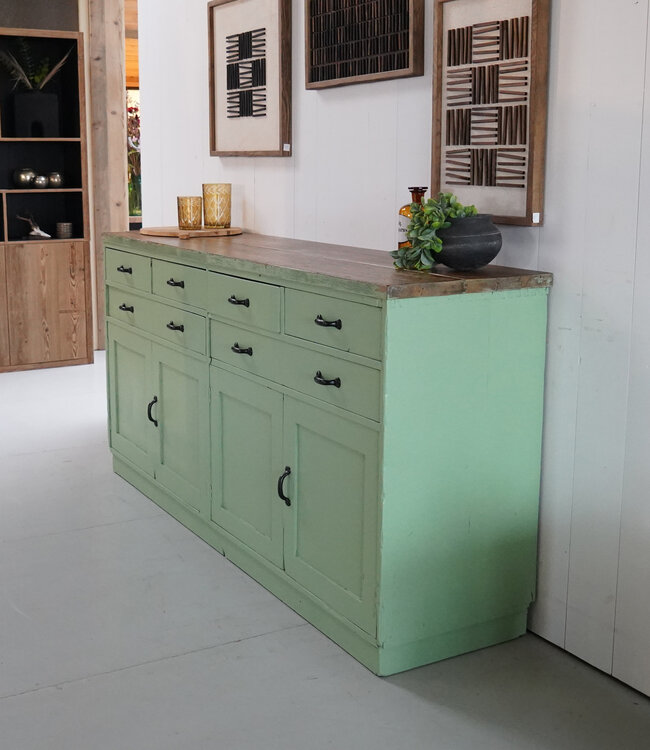 Vintage houten dressoir met lades