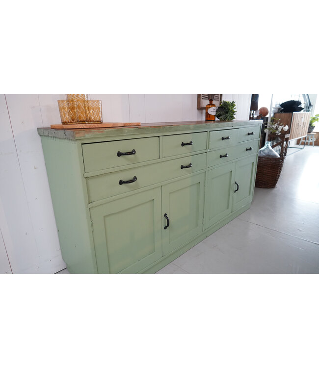Vintage wooden sideboard with drawers