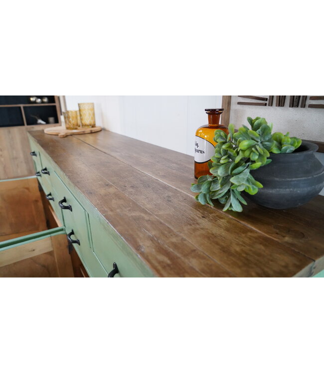 Vintage wooden sideboard with drawers