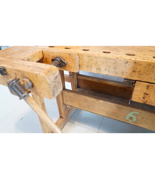 Industrial wooden workbench