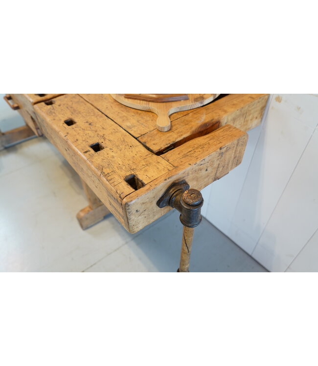 Industrial wooden workbench