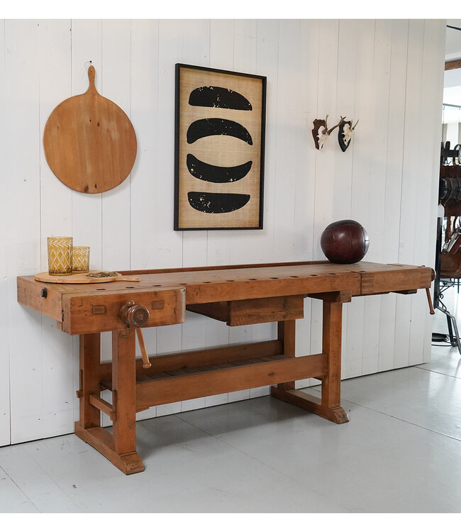Industriele houten werkbank