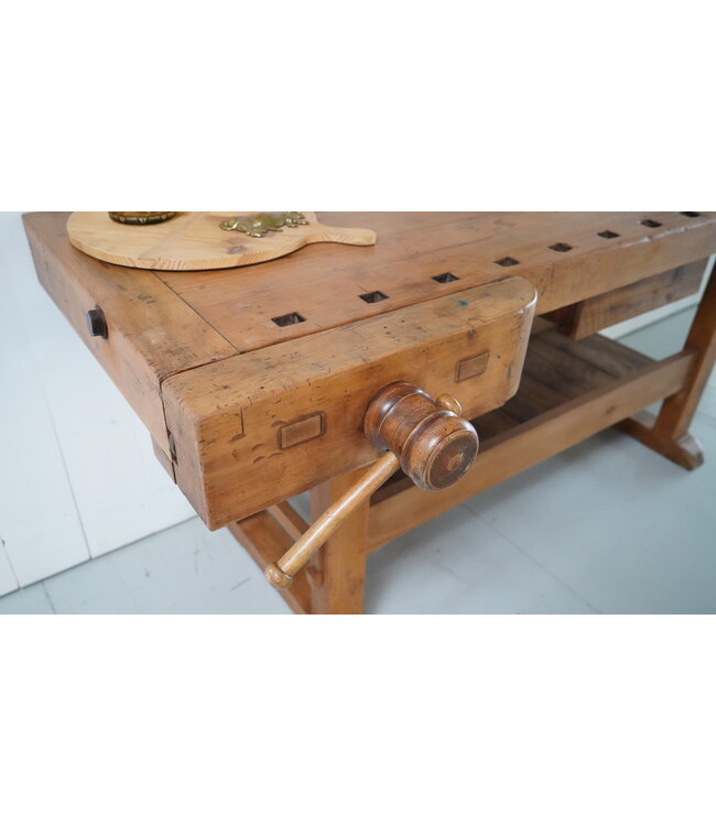 Industriele houten werkbank