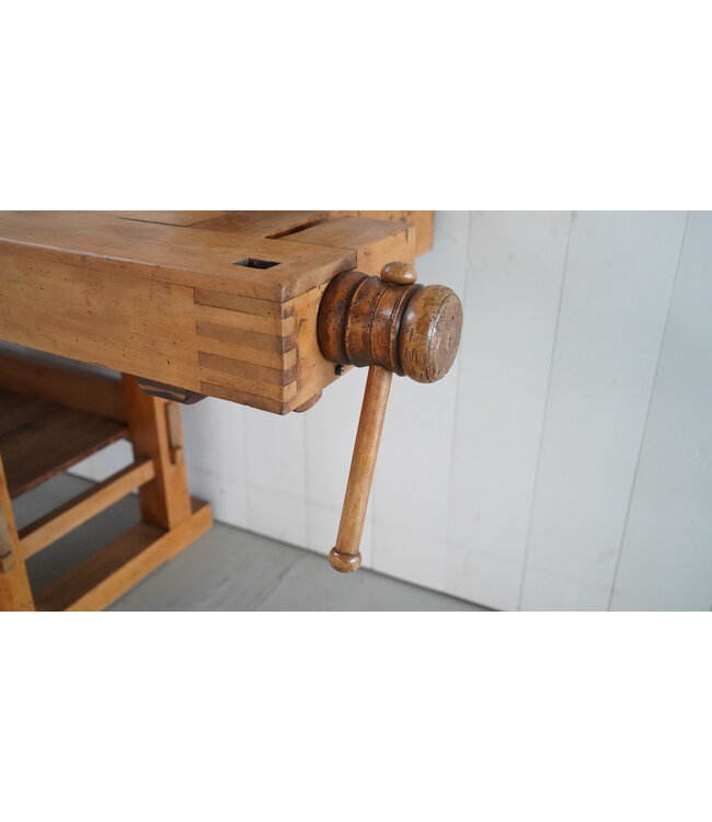 Industriele houten werkbank