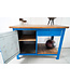 Vintage werkbank blauw