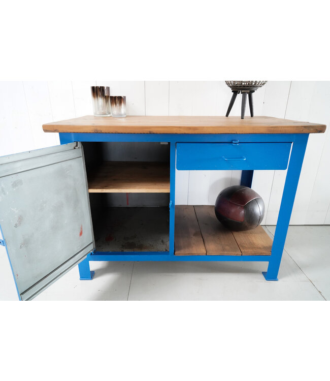 Industrial workbench blue