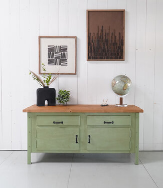 werkbank Wooden sideboard green