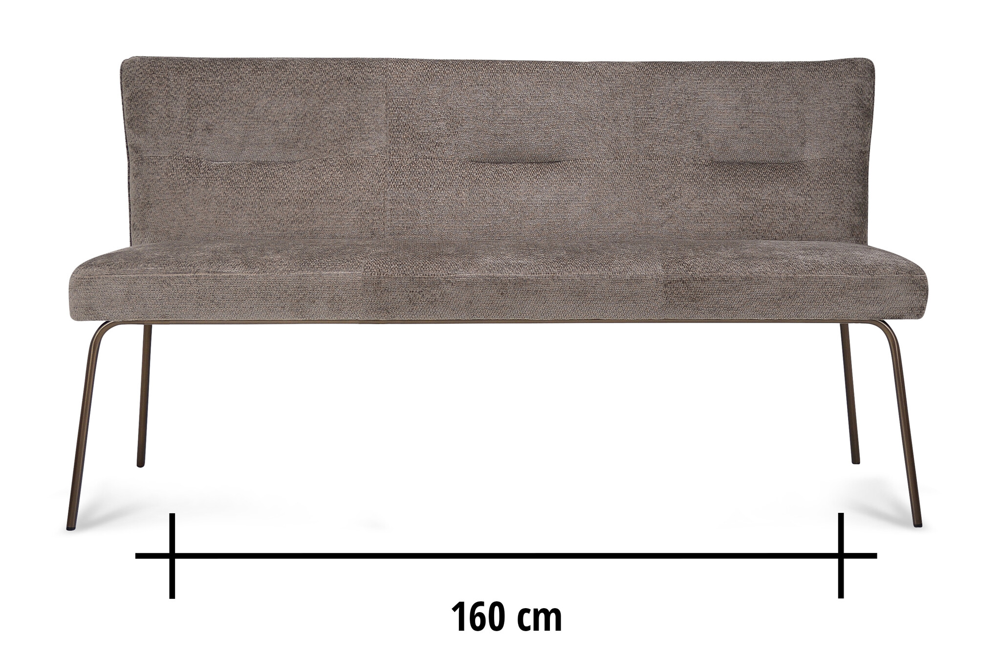 Upholstered dining bench Lisa - 160 180 200 220 240 cm - Backrest ...