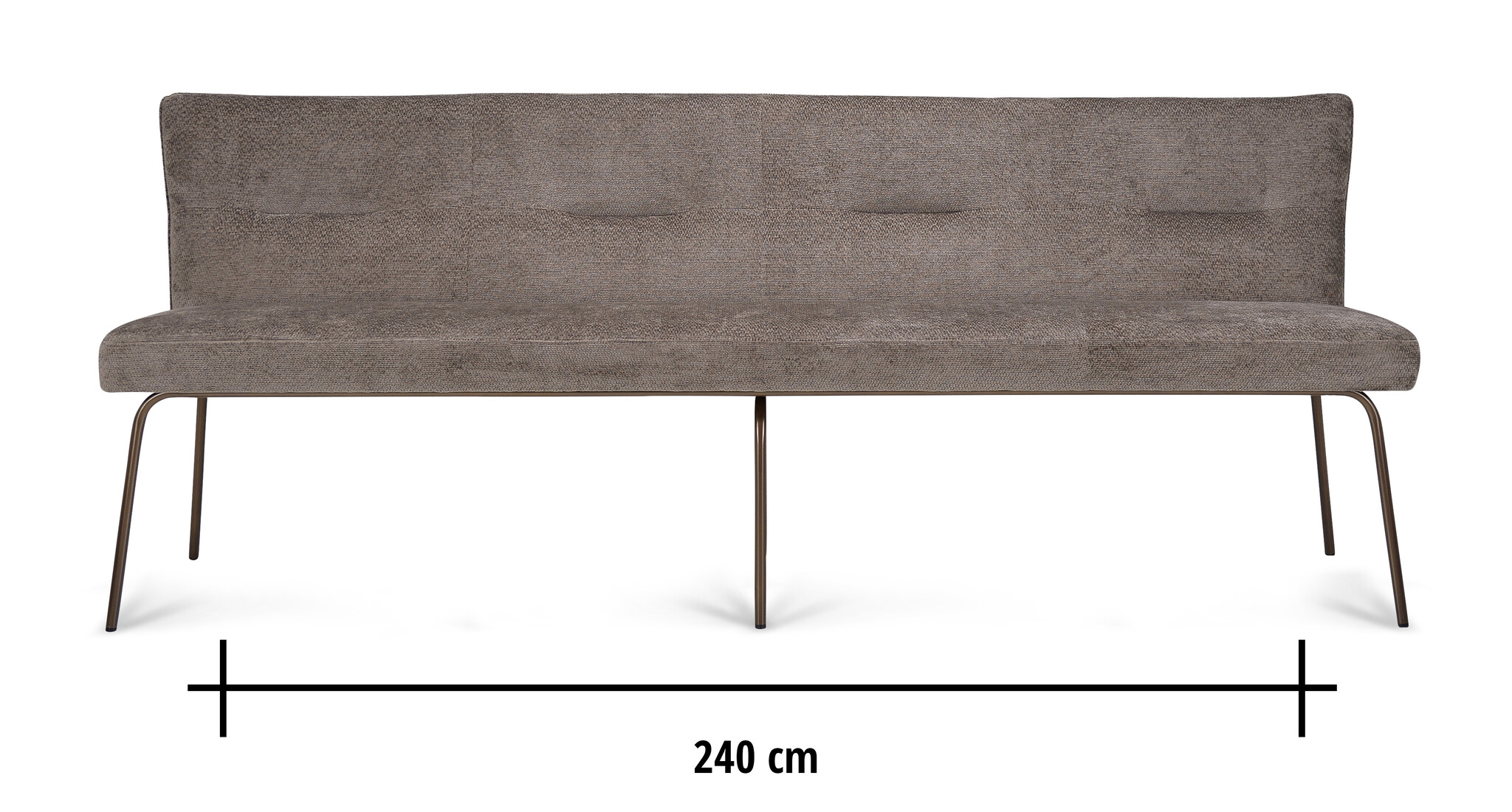 Upholstered dining room bench Lisa - 240 cm wide - Oldwood - the ...