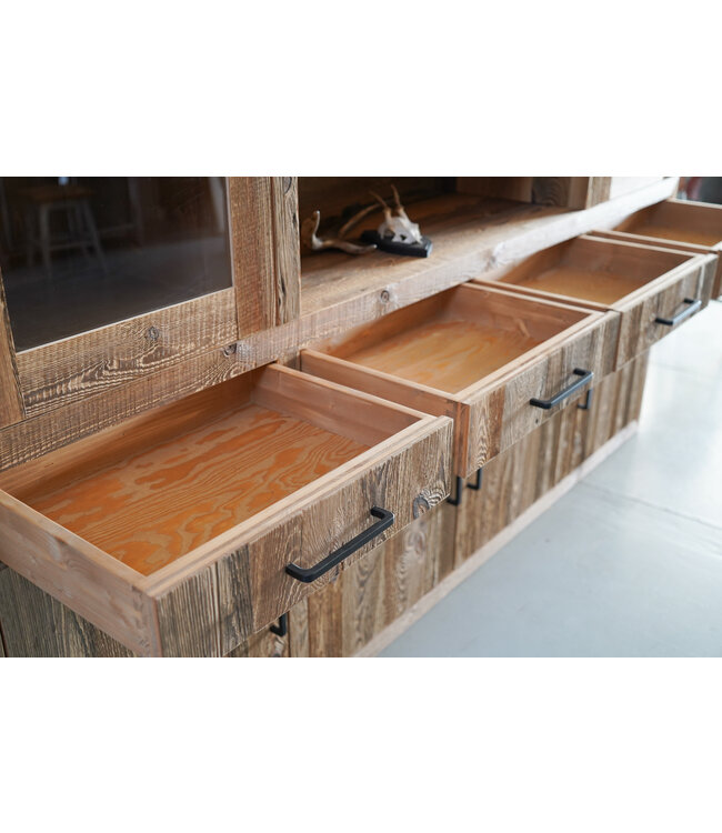 Alpine wood wall cabinet