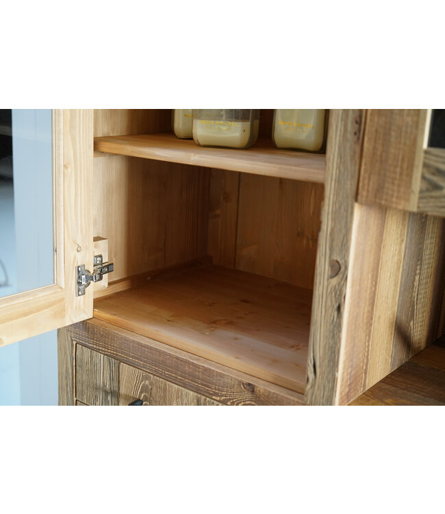 Alpine wood wall cabinet