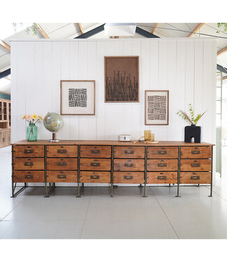 Oldwood industrial sideboard with drawers