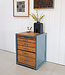 Vintage cabinet with drawers wood and steel