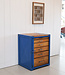 Vintage cabinet with drawers wood and steel - Copy