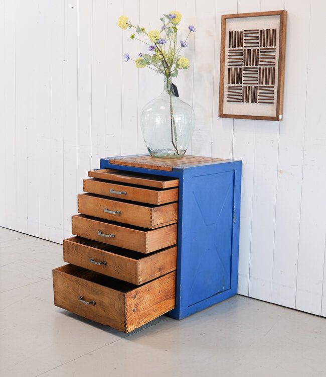 Vintage Schrank mit Schubladen aus Holz und Stahl - Copy