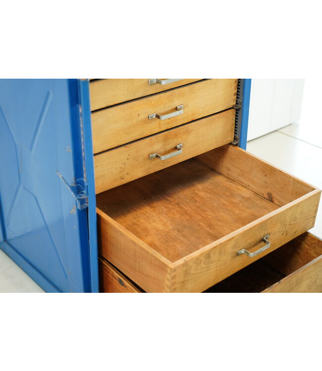 Vintage Schrank mit Schubladen aus Holz und Stahl - Copy