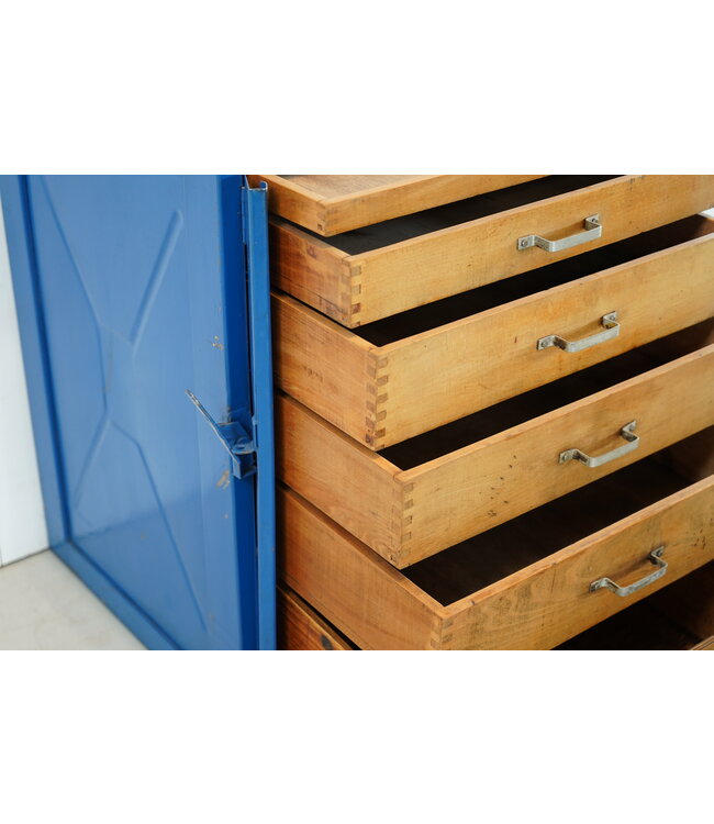 Vintage Schrank mit Schubladen aus Holz und Stahl - Copy