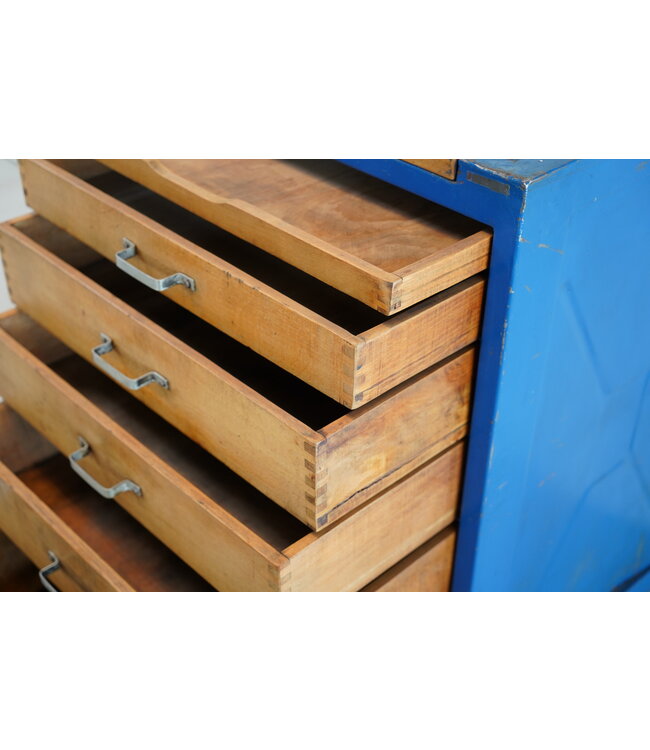 Vintage Schrank mit Schubladen aus Holz und Stahl - Copy