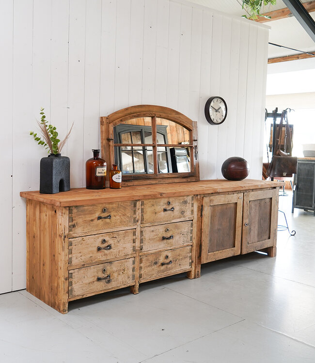Industrial wooden workbench