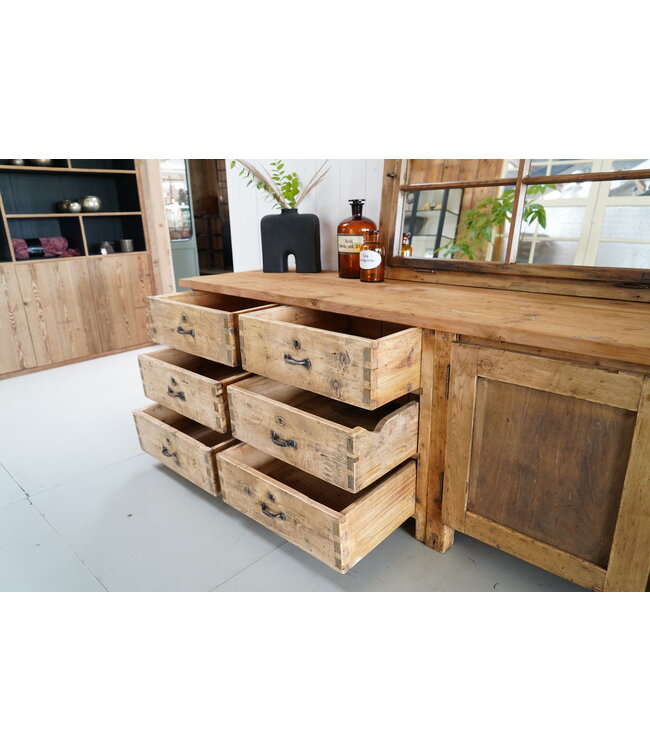 Industrial wooden workbench