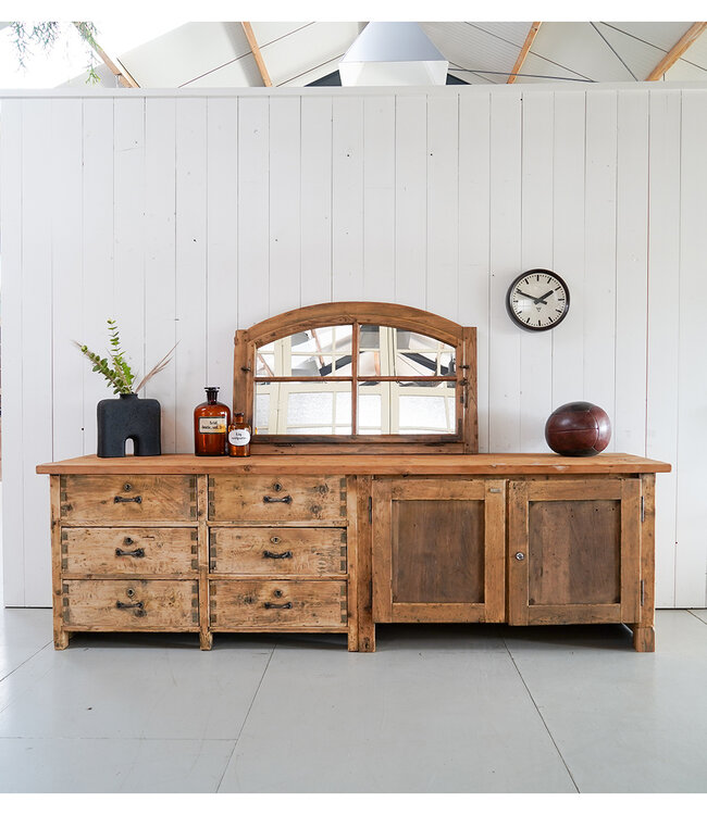 Vintage houten werkbank