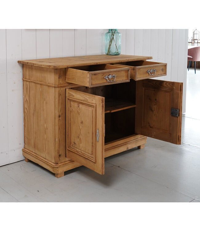 Vintage pine cabinet with drawers