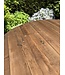 Eichenbartisch aus einem Wein-/Whiskyfass mit einer Tischplatte