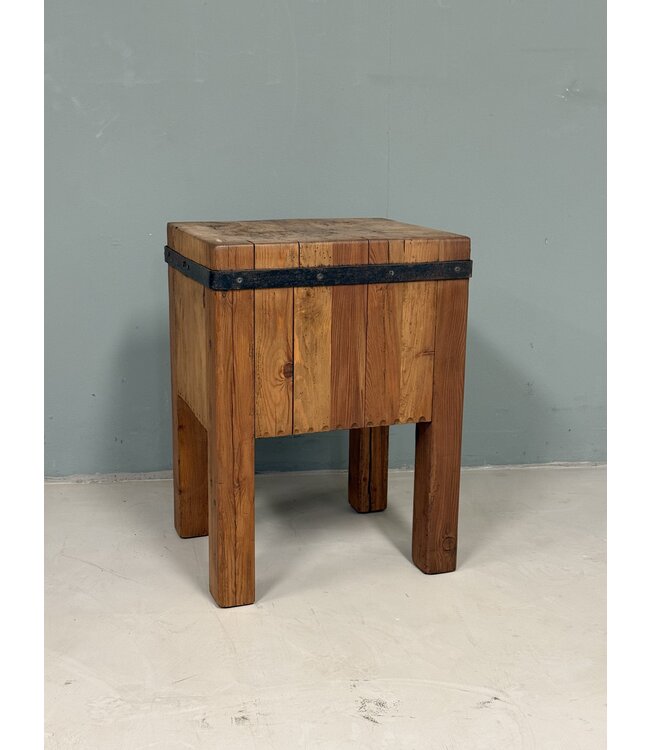 Vintage Hackklotz aus Holz