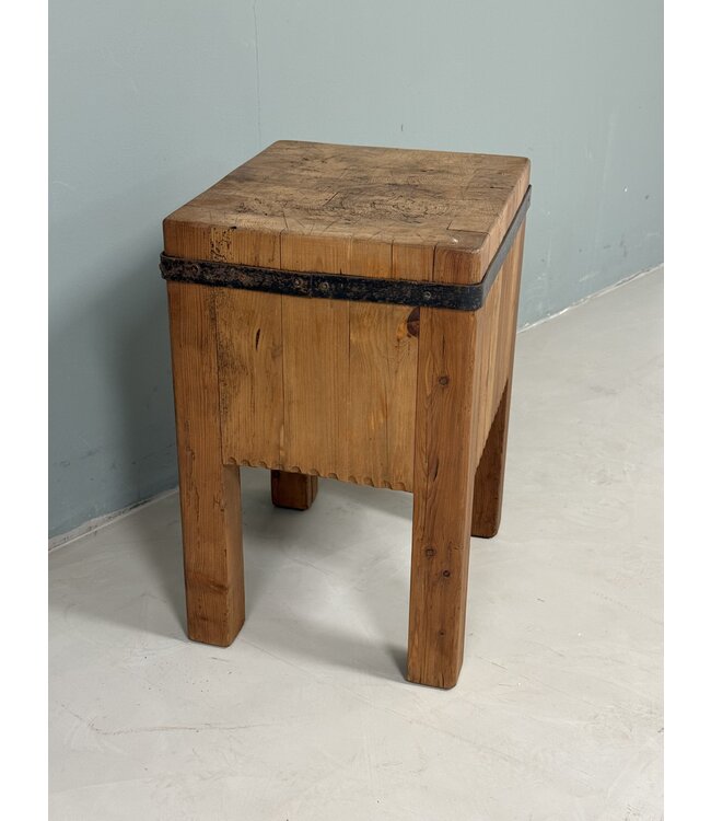 Vintage Hackklotz aus Holz