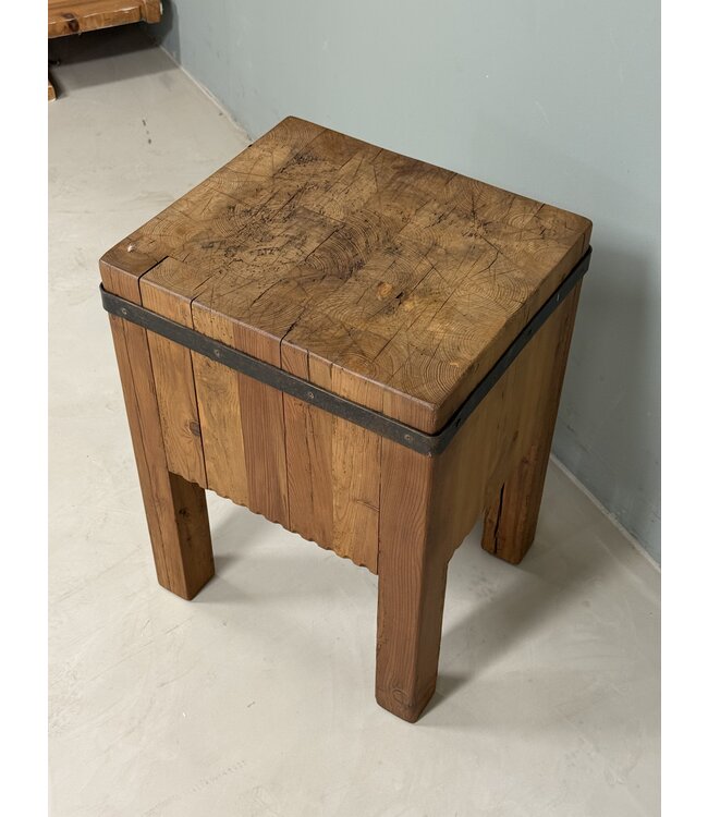 Vintage wooden chopping block