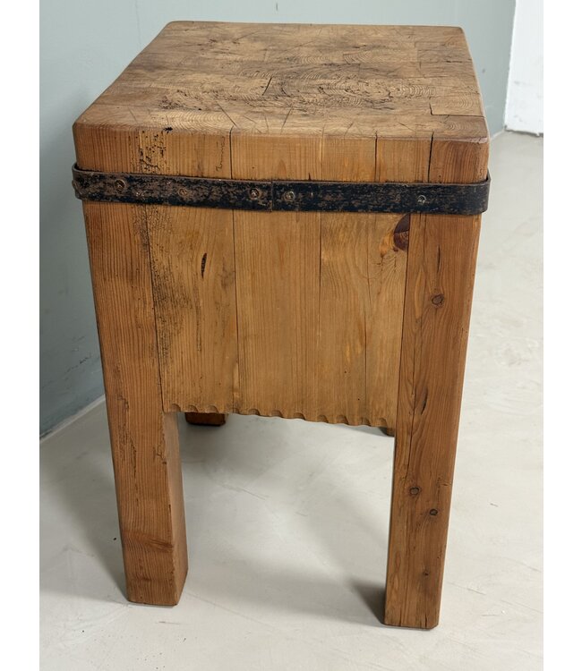 Vintage Hackklotz aus Holz