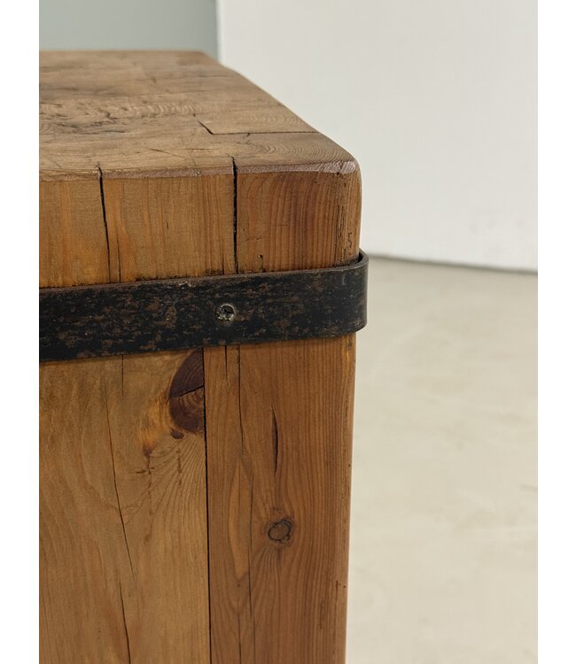 Vintage houten hakblok