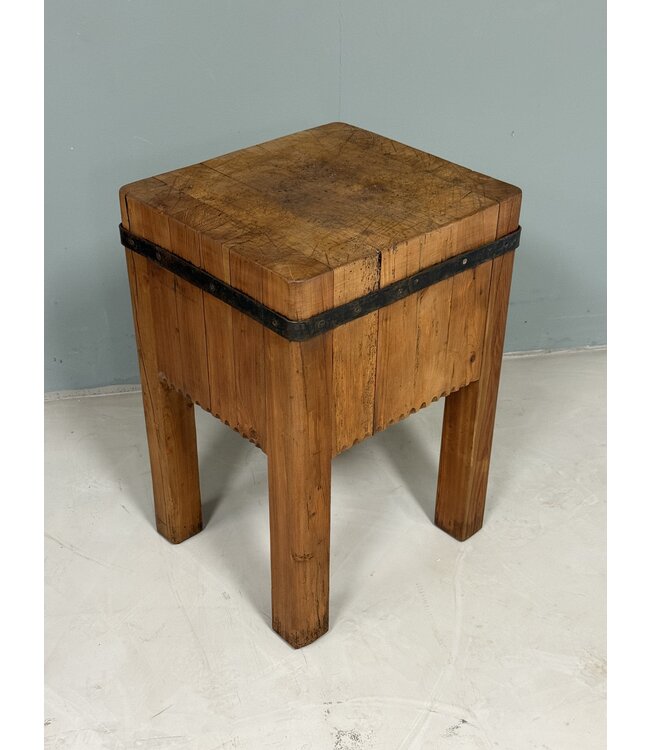 Vintage wooden chopping block