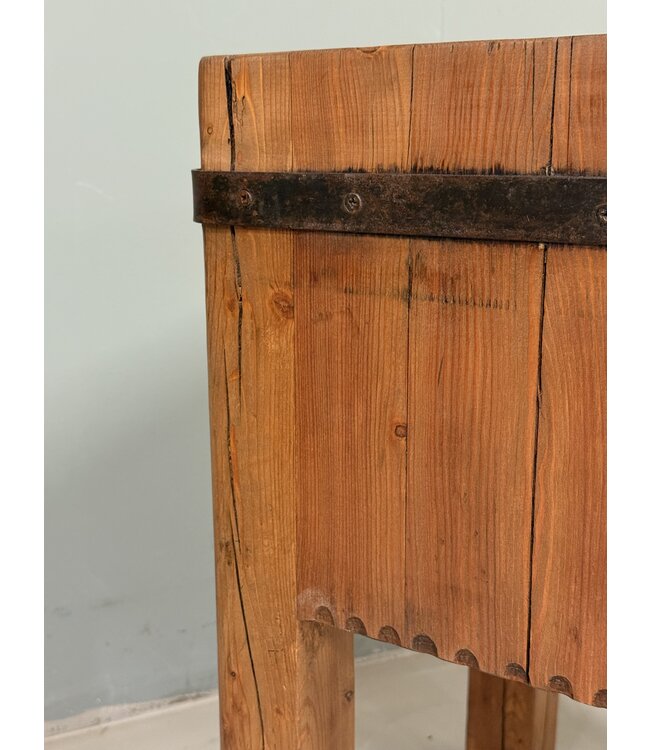 Vintage hakblok van hout