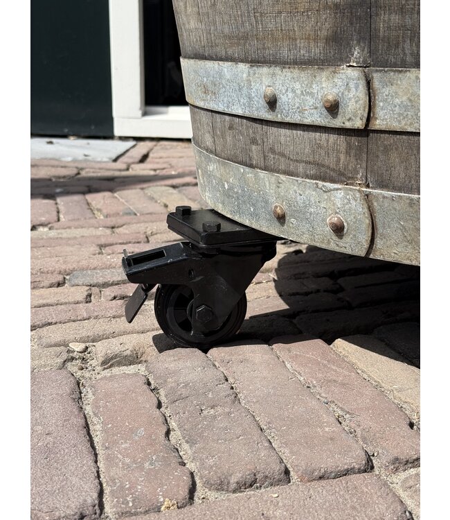 Eichenholz Weinfass Whiskyfass Stehtisch mit Rädern