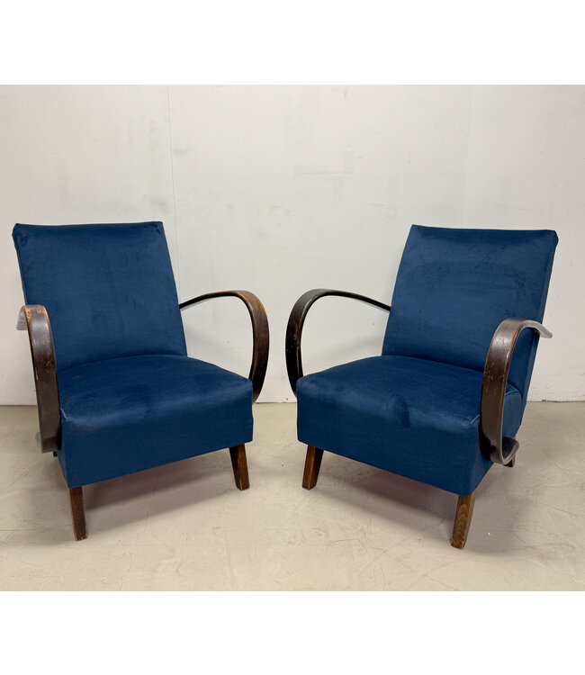 Set of vintage Halabala armchairs