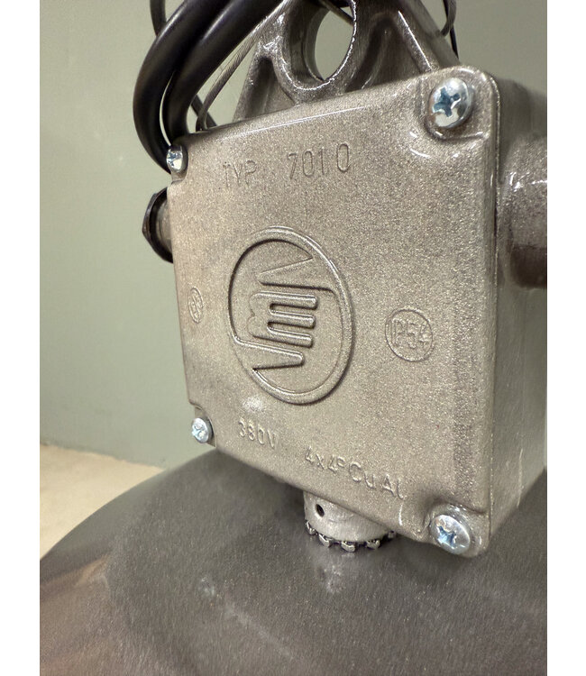 Industrial factory lamp with glass