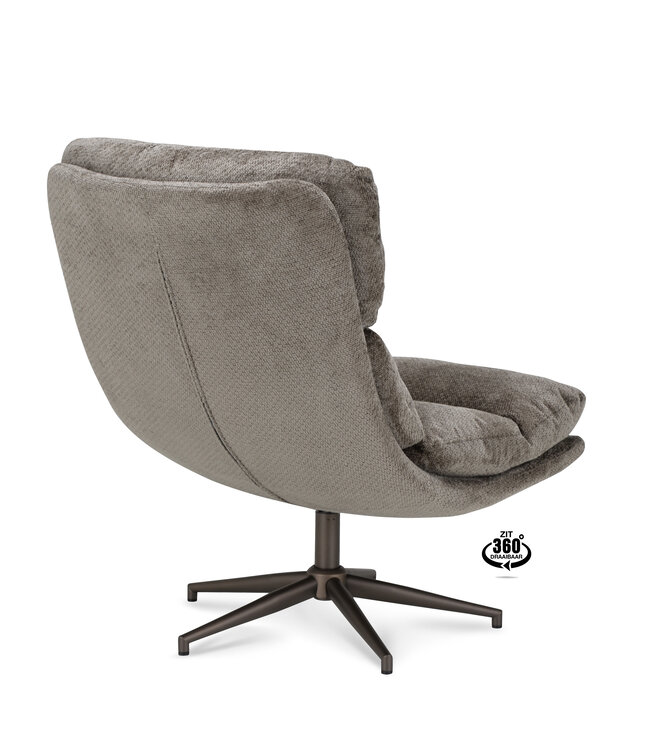 Draaibare fauteuil Movie taupe